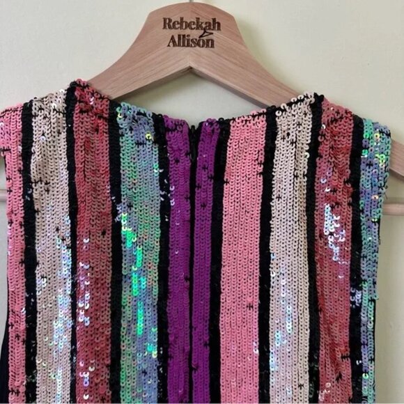 NWT Revolve X by NBD Yaya Dress in Pastel Clouds Sequin Dress in SIZE XS - Picture 6 of 12